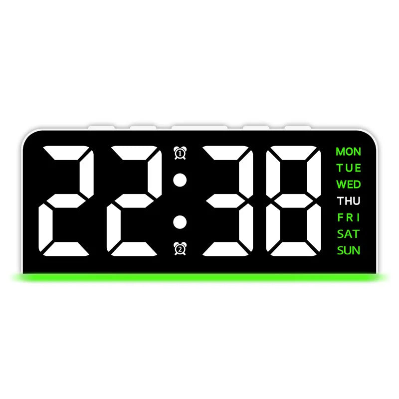 Digital LED Alarm Clock β Dual Alarms, Date & Night Light