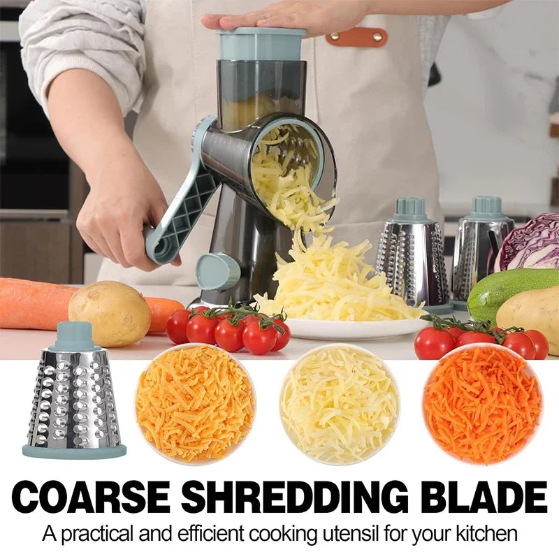 3-in-1 Rotary Slicer & Grater