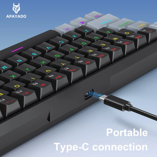 K61 Wired Mechanical Keyboard – RGB, Gaming & Office