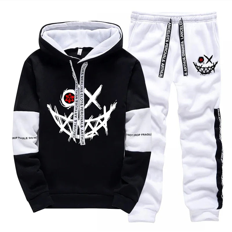 Men's Printed Tracksuit – Hoodie & Pants Set