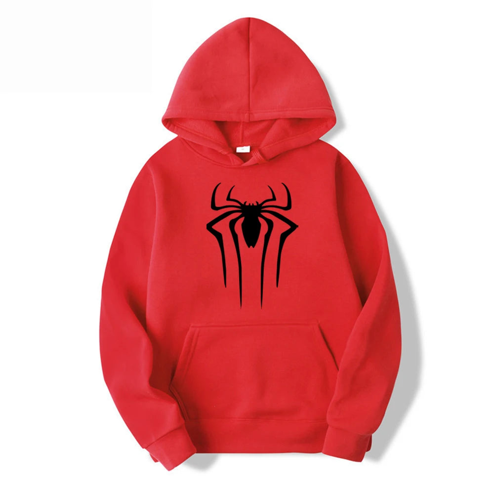 2026 Fashion Men’s Spider Hoodie – Casual Printed Sweatshirt