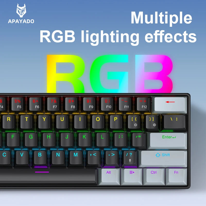 K61 Wired Mechanical Keyboard – RGB, Gaming & Office