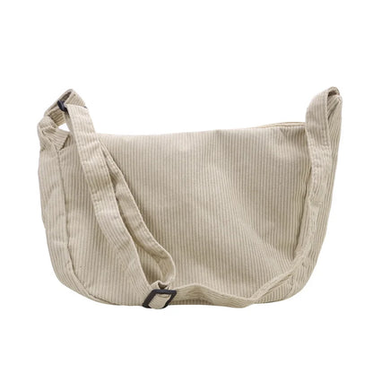 Minimalist Corduroy Crossbody Bag for Women