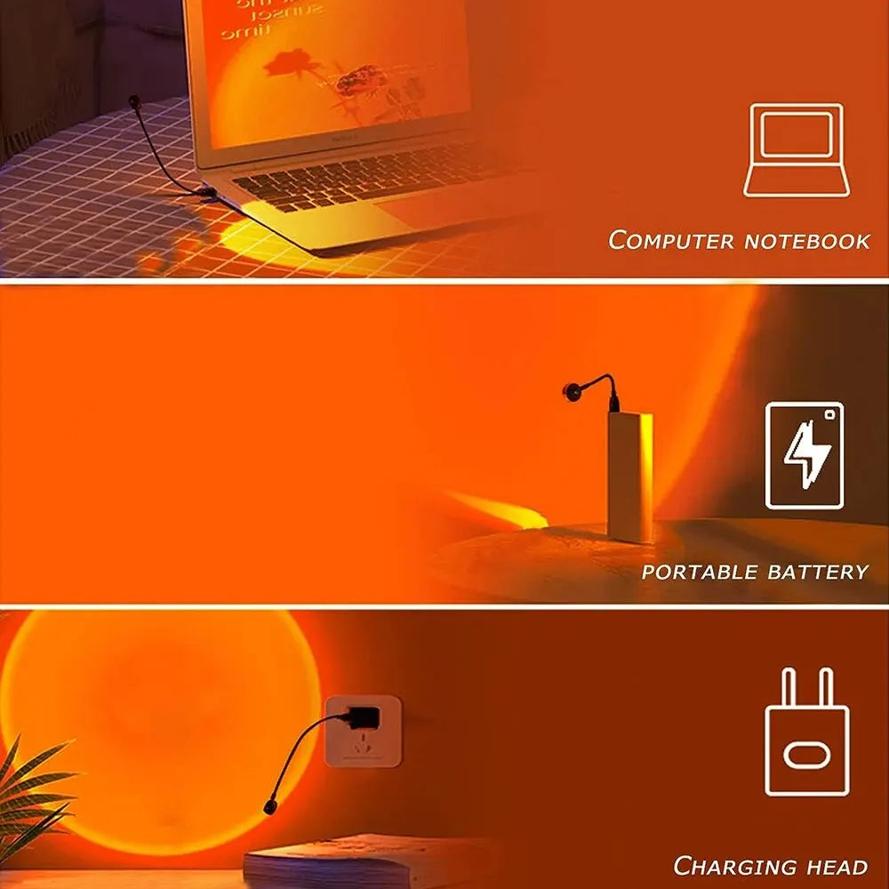 USB Sunset Ambiance Lamp – Warm Mood Light