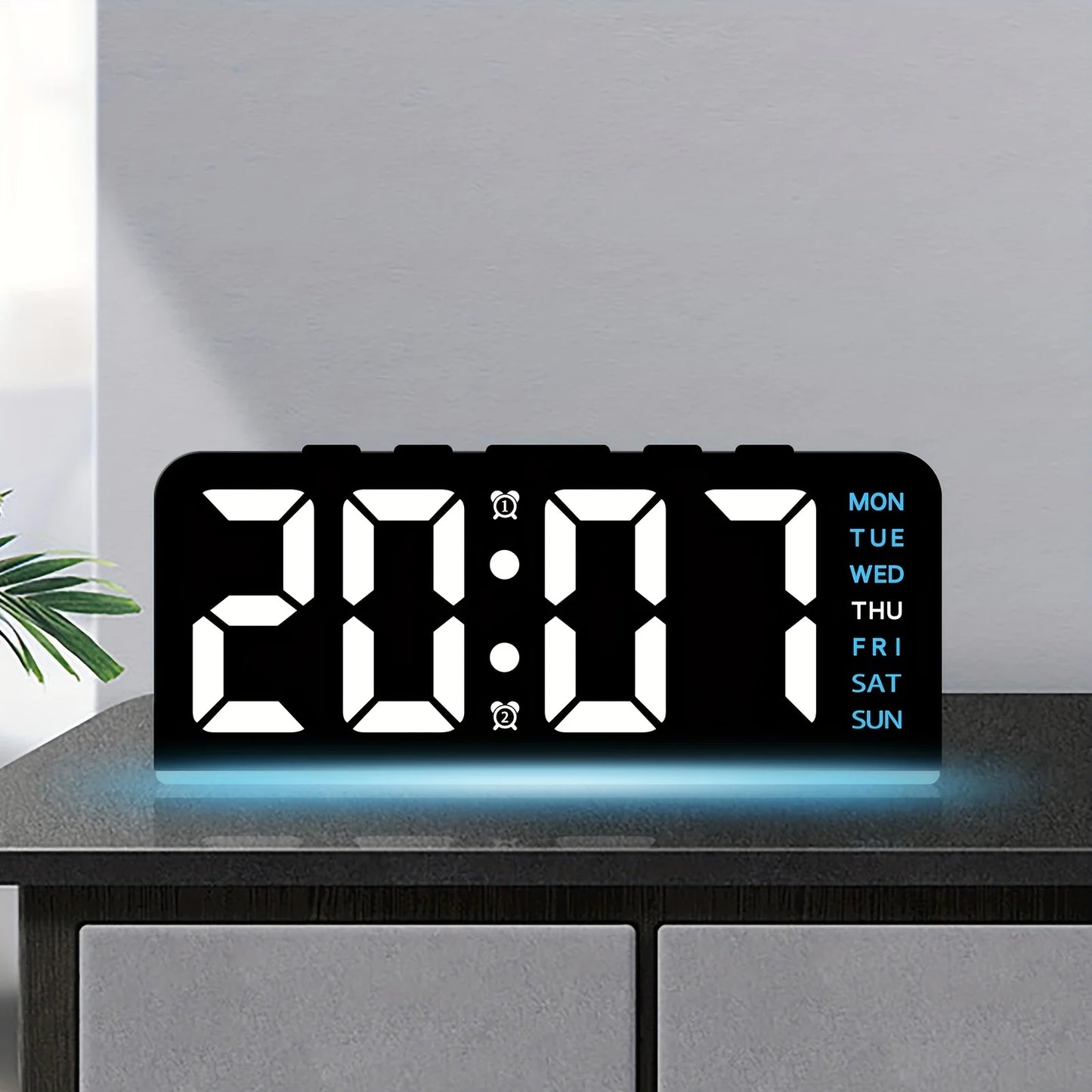 Digital LED Alarm Clock – Dual Alarms, Date & Night Light