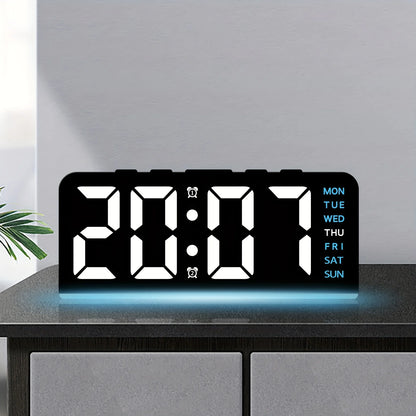 Digital LED Alarm Clock – Dual Alarms, Date & Night Light