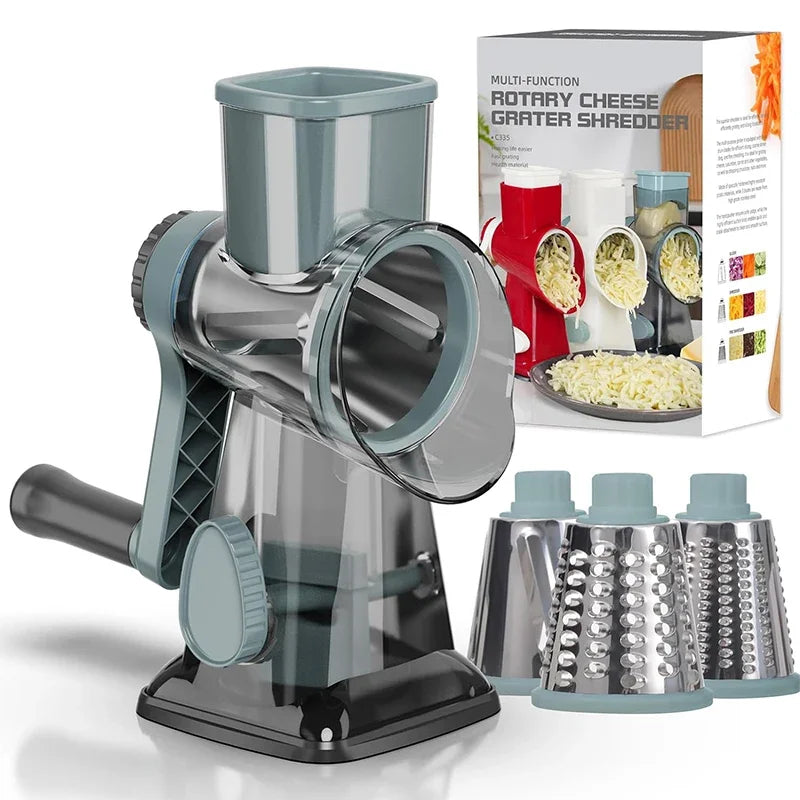 3-in-1 Rotary Slicer & Grater