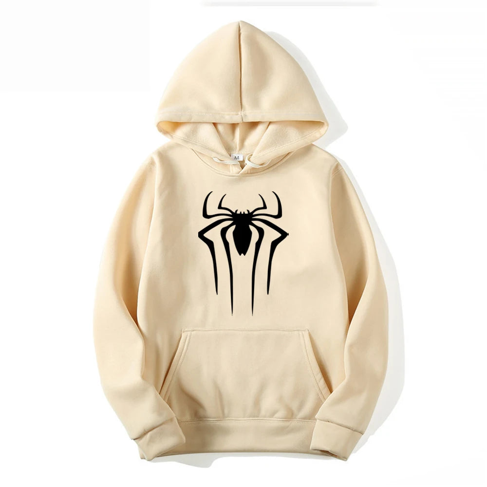 2026 Fashion Men’s Spider Hoodie – Casual Printed Sweatshirt