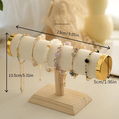 T-Bar Jewelry Stand – Gold Holder for Watches & Bracelets