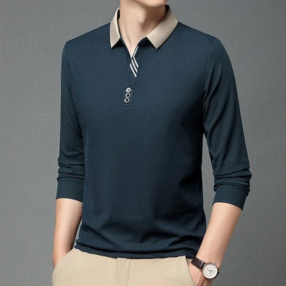 Men’s Long-Sleeve Polo Shirt – Casual & Comfortable