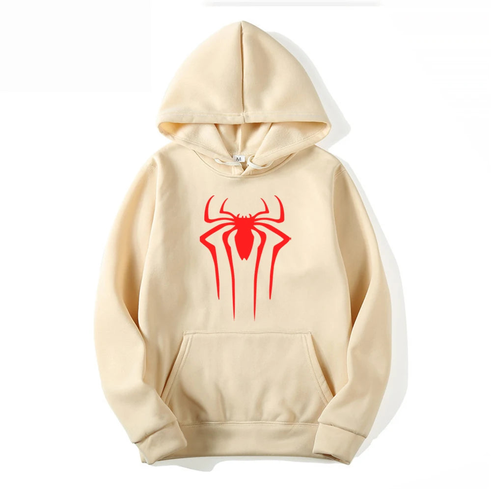 2026 Fashion Men’s Spider Hoodie – Casual Printed Sweatshirt