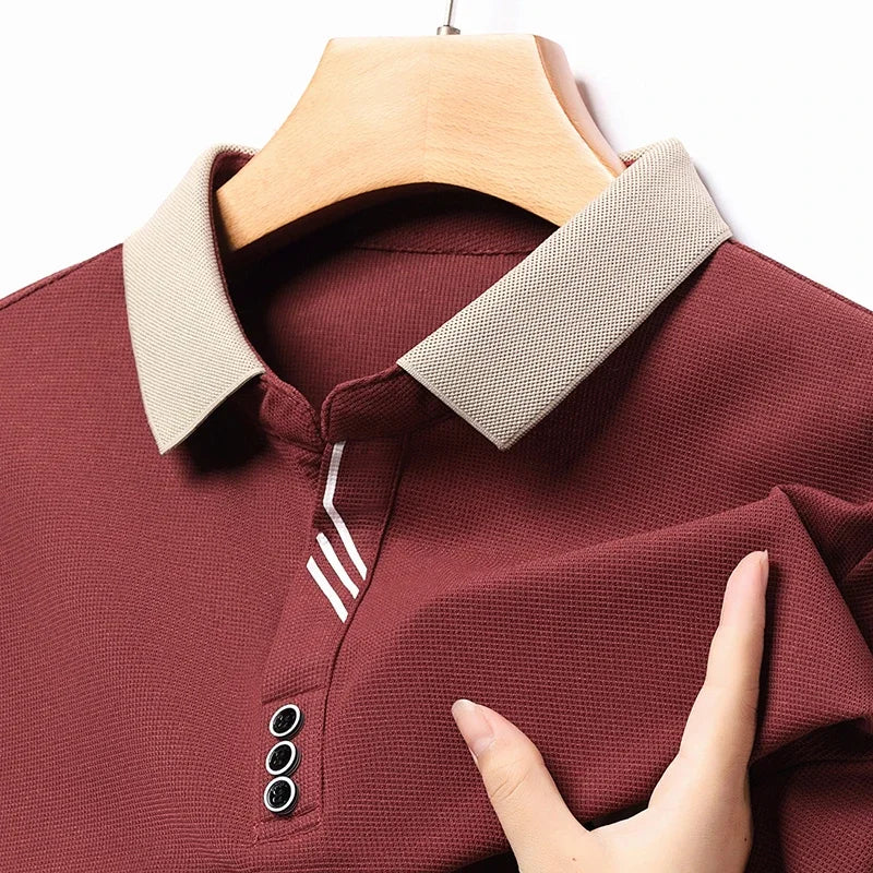 Men’s Long-Sleeve Polo Shirt – Casual & Comfortable