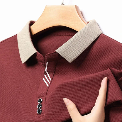 Men’s Long-Sleeve Polo Shirt – Casual & Comfortable