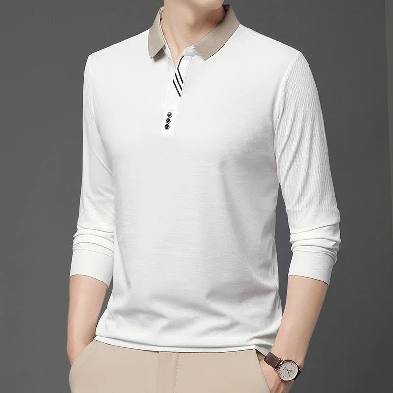 Men’s Long-Sleeve Polo Shirt – Casual & Comfortable