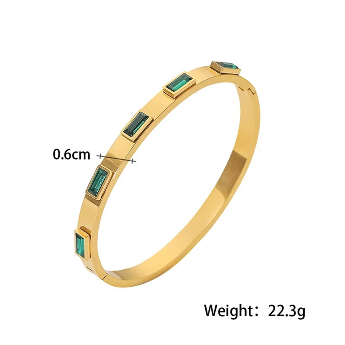 18K Gold Plated Cubic Zircon Bracelet – Waterproof Gift for Women