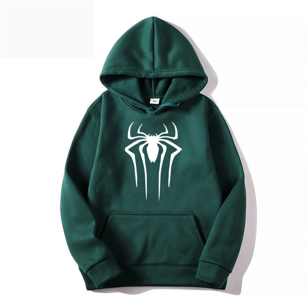 2026 Fashion Men’s Spider Hoodie – Casual Printed Sweatshirt