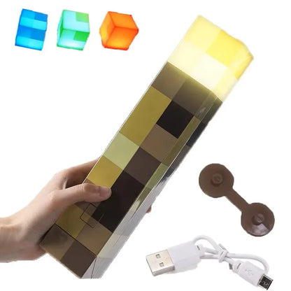 USB LED Flashlight – Minecraft-Style Night Light