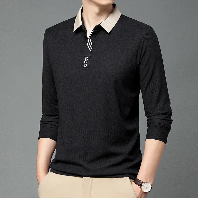 Men’s Long-Sleeve Polo Shirt – Casual & Comfortable