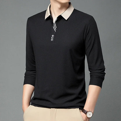Men’s Long-Sleeve Polo Shirt – Casual & Comfortable