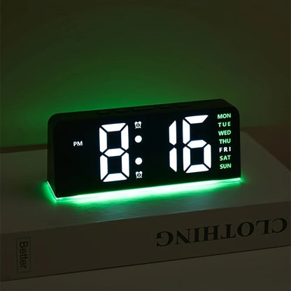 Digital LED Alarm Clock – Dual Alarms, Date & Night Light