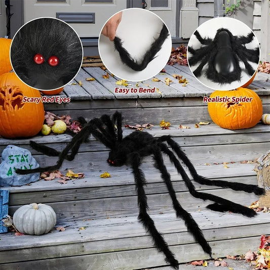 Giant Black Spider – Halloween Party & Haunted House Decoration