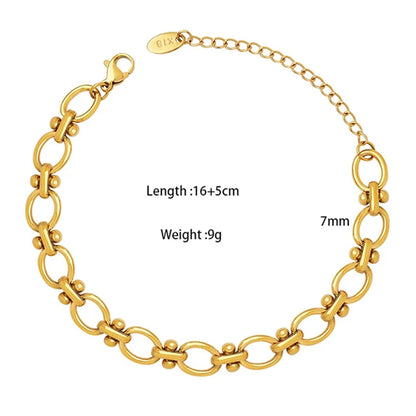 18K Gold Plated Cubic Zircon Bracelet – Waterproof Gift for Women