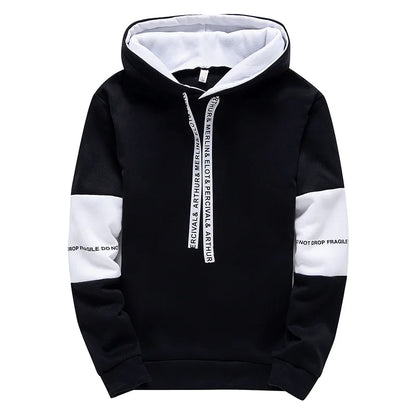 Men's Casual Printed Hoodie Long Sleeve Pullover Sweatshirt