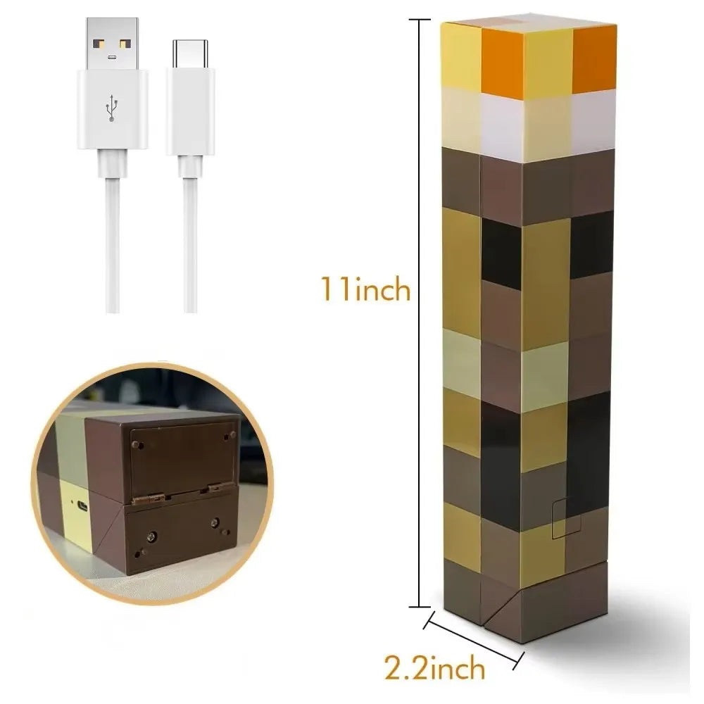 USB LED Flashlight – Minecraft-Style Night Light
