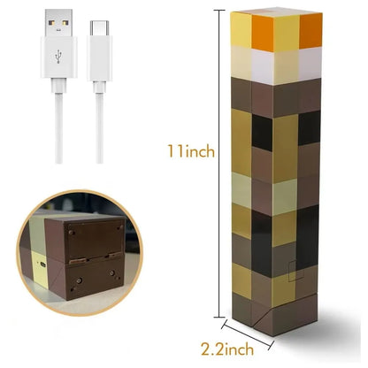 USB LED Flashlight – Minecraft-Style Night Light