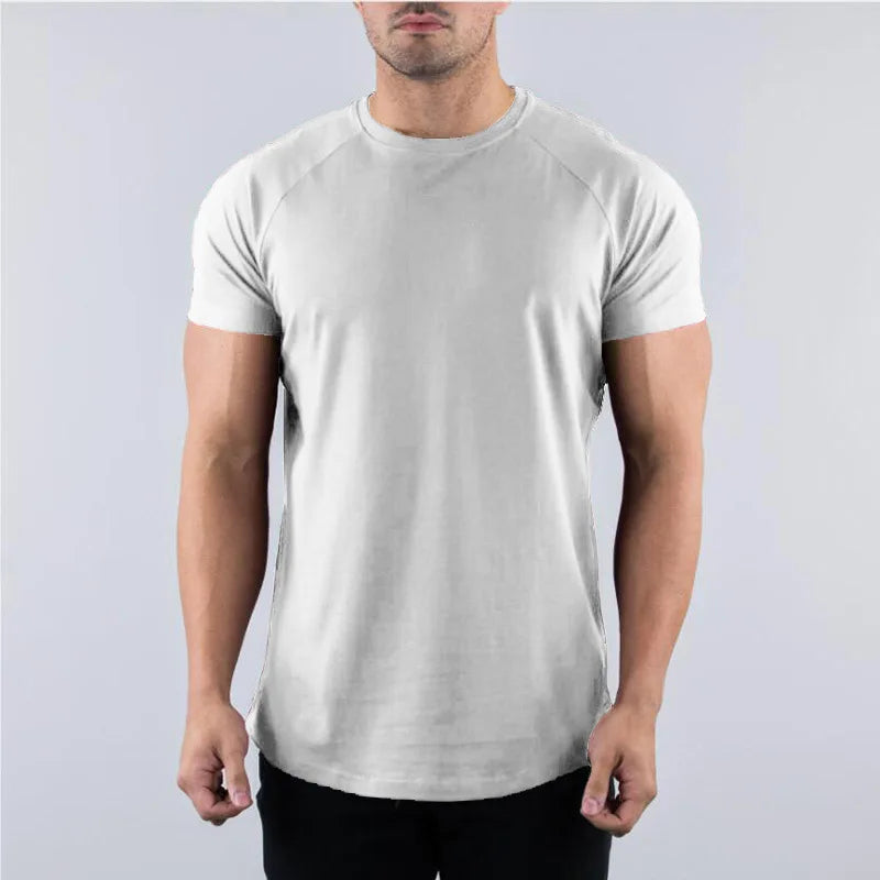 Men’s Summer Skinny T-Shirt – Short Sleeve Gym & Casual Tee