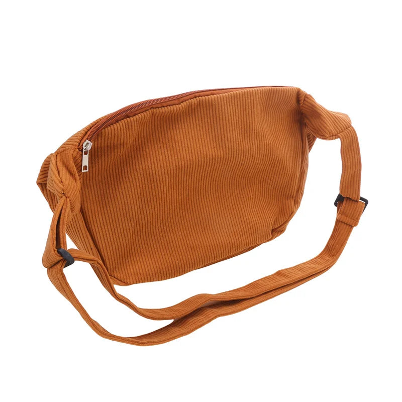 Minimalist Corduroy Crossbody Bag for Women