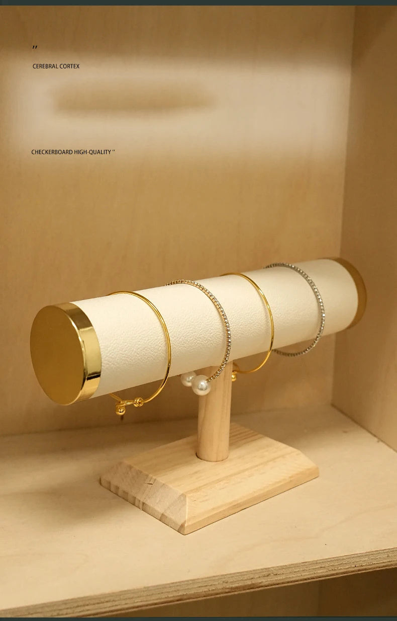 T-Bar Jewelry Stand – Gold Holder for Watches & Bracelets