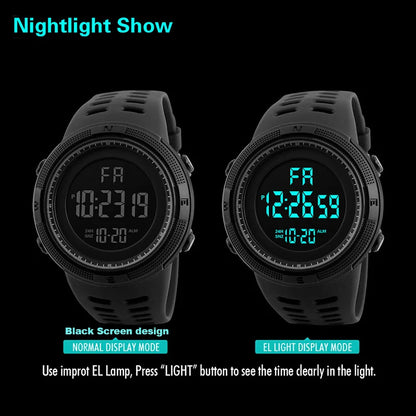 Men's LED Military Sports Watch – Digital Luminous Wristwatch