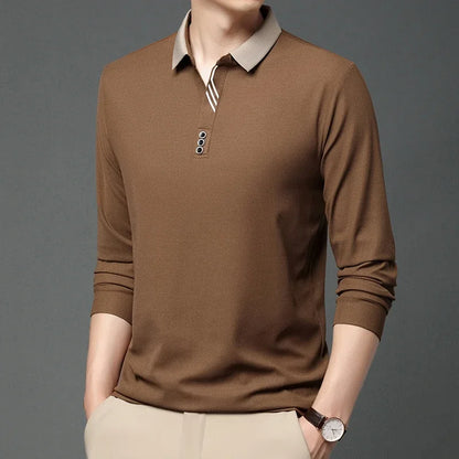 Men’s Long-Sleeve Polo Shirt – Casual & Comfortable