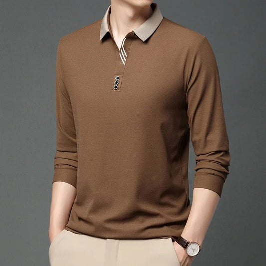 Men’s Long-Sleeve Polo Shirt – Casual & Comfortable