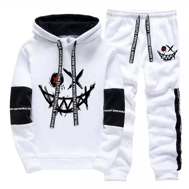 Men's Printed Tracksuit – Hoodie & Pants Set