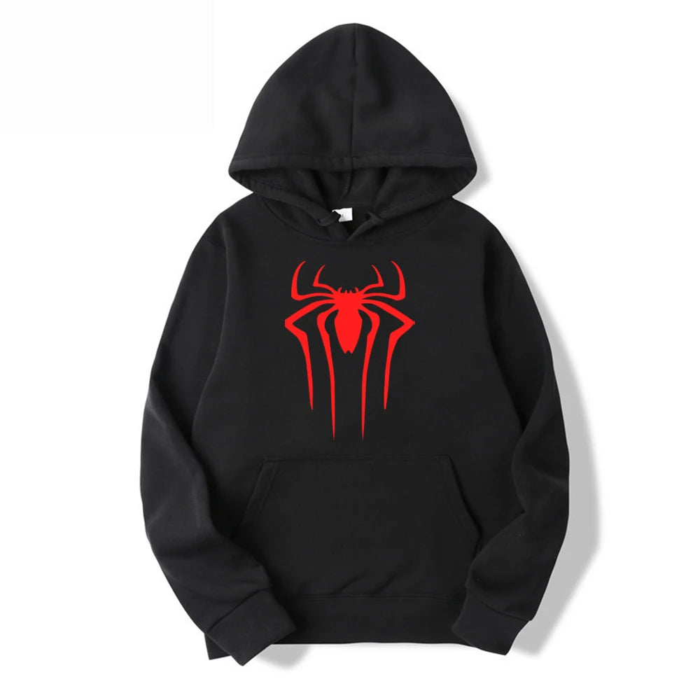 2026 Fashion Men’s Spider Hoodie – Casual Printed Sweatshirt