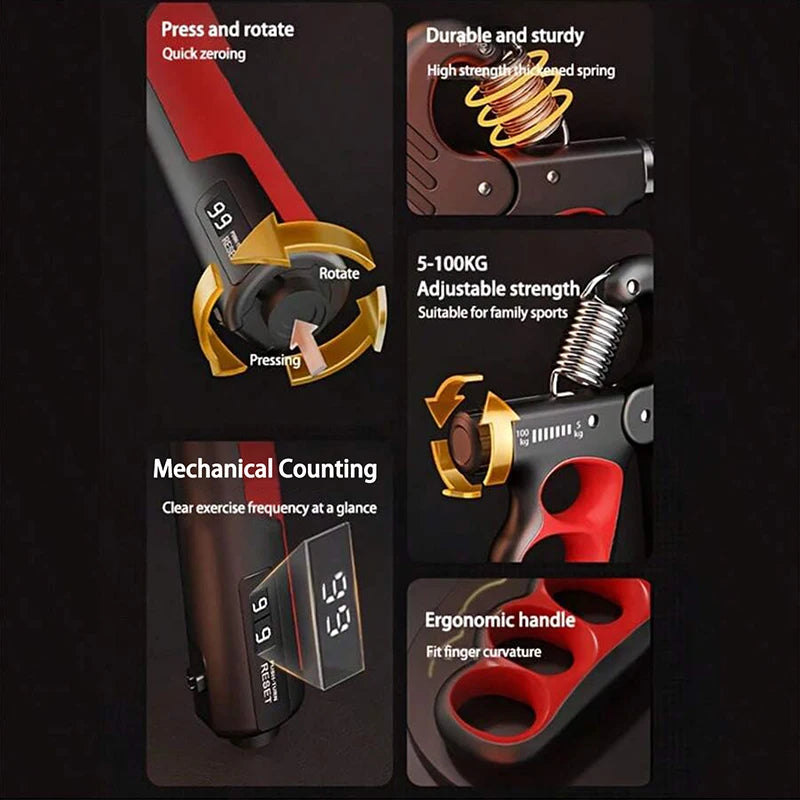 Adjustable Hand Grip – 5-150kg Strength Trainer
