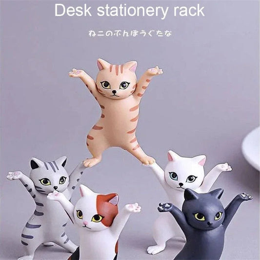 5Pcs Dancing Cat Figures – Cute Animation Cat Toys & Cake Decorations