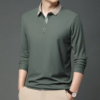 Men’s Long-Sleeve Polo Shirt – Casual & Comfortable
