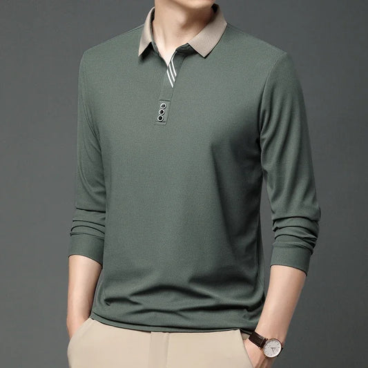 Men’s Long-Sleeve Polo Shirt – Casual & Comfortable