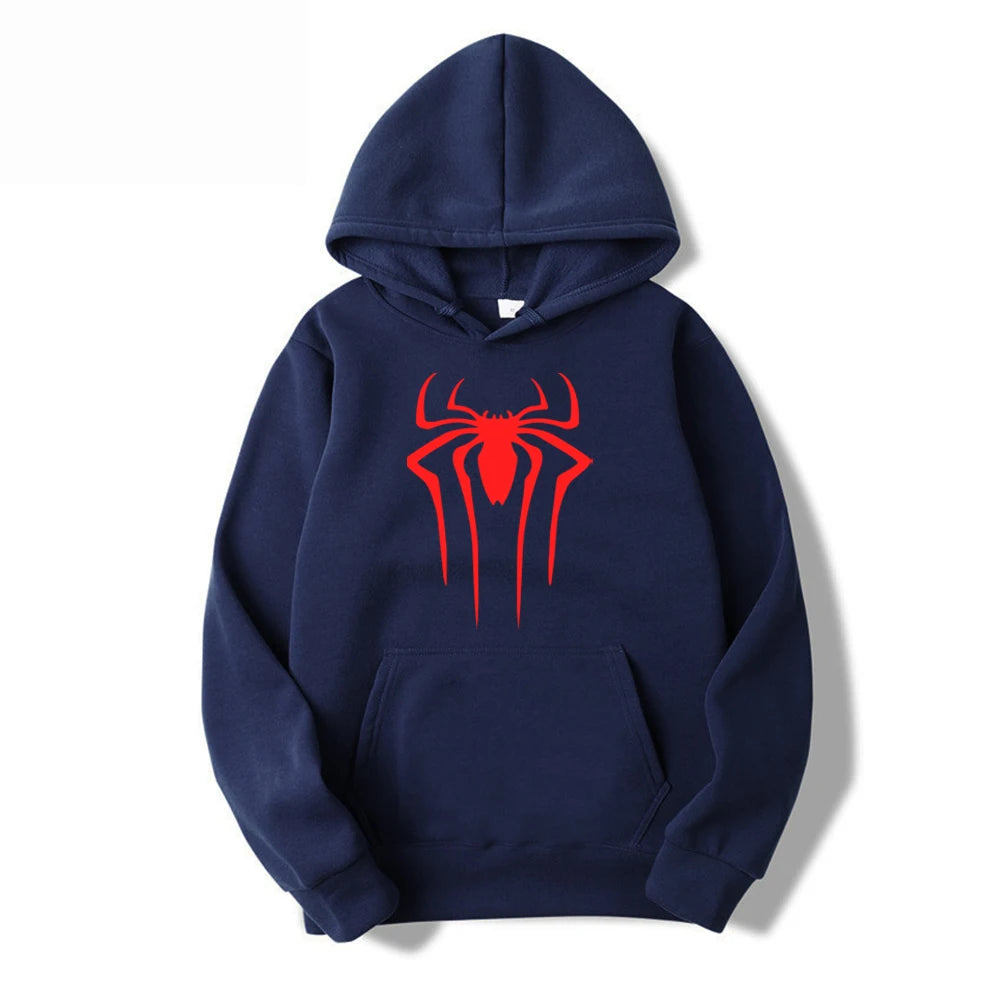 2026 Fashion Men’s Spider Hoodie – Casual Printed Sweatshirt