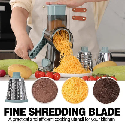 3-in-1 Rotary Slicer & Grater