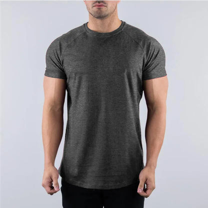Men’s Summer Skinny T-Shirt – Short Sleeve Gym & Casual Tee