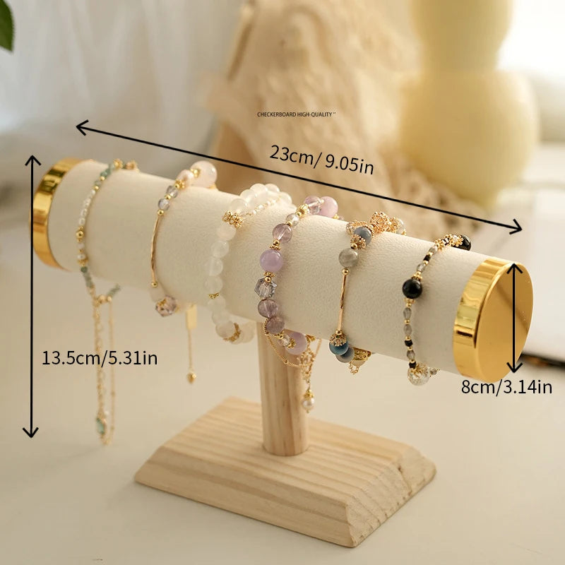 T-Bar Jewelry Stand – Gold Holder for Watches & Bracelets