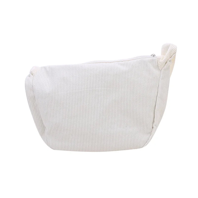 Minimalist Corduroy Crossbody Bag for Women