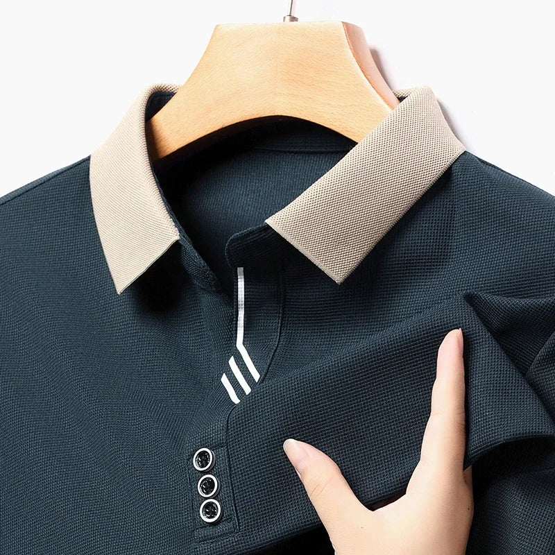 Men’s Long-Sleeve Polo Shirt – Casual & Comfortable