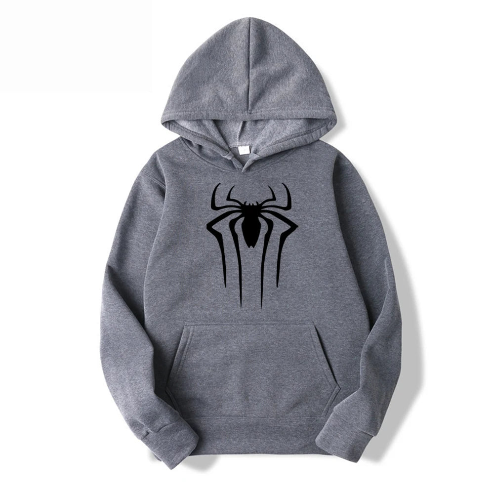 2026 Fashion Men’s Spider Hoodie – Casual Printed Sweatshirt