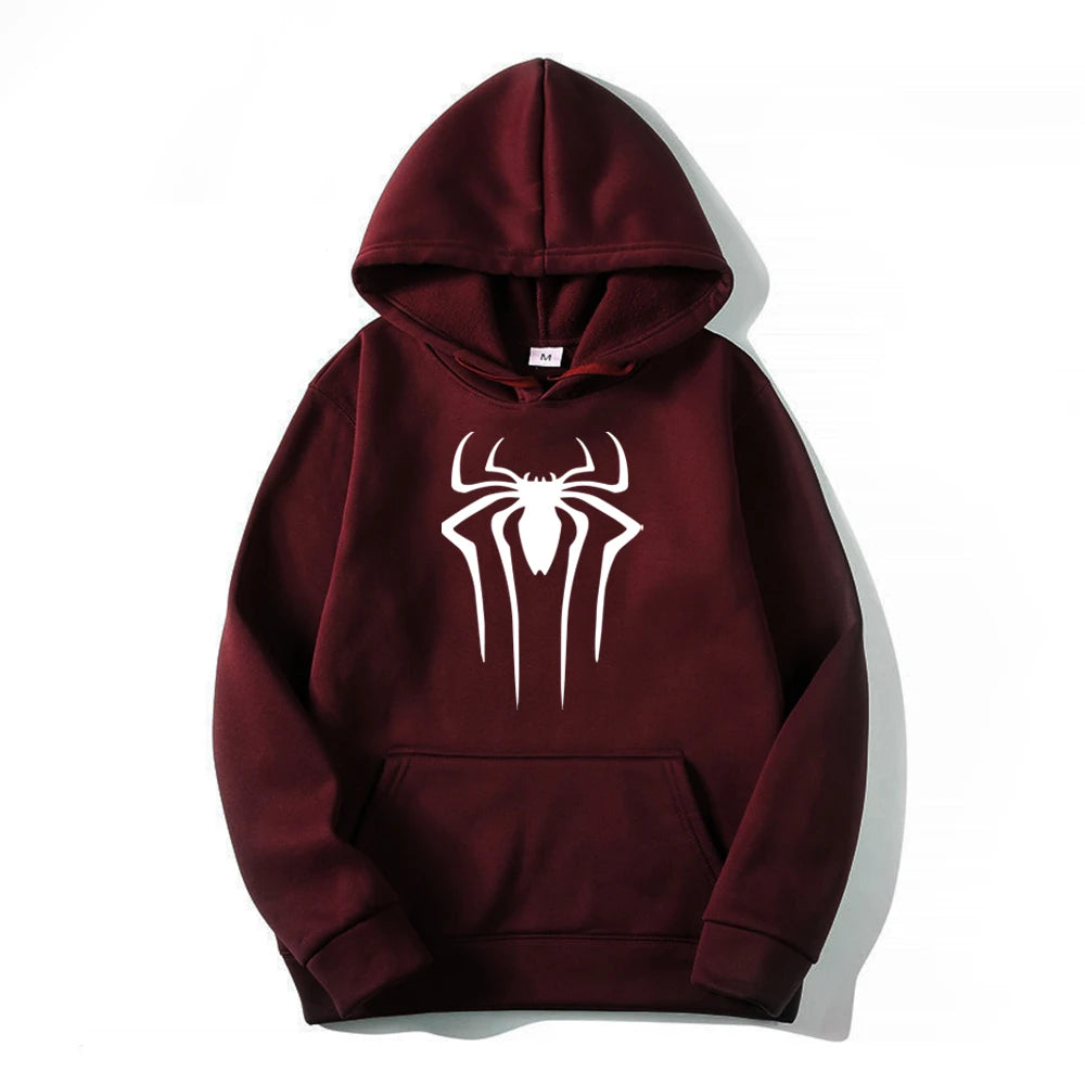 2026 Fashion Men’s Spider Hoodie – Casual Printed Sweatshirt