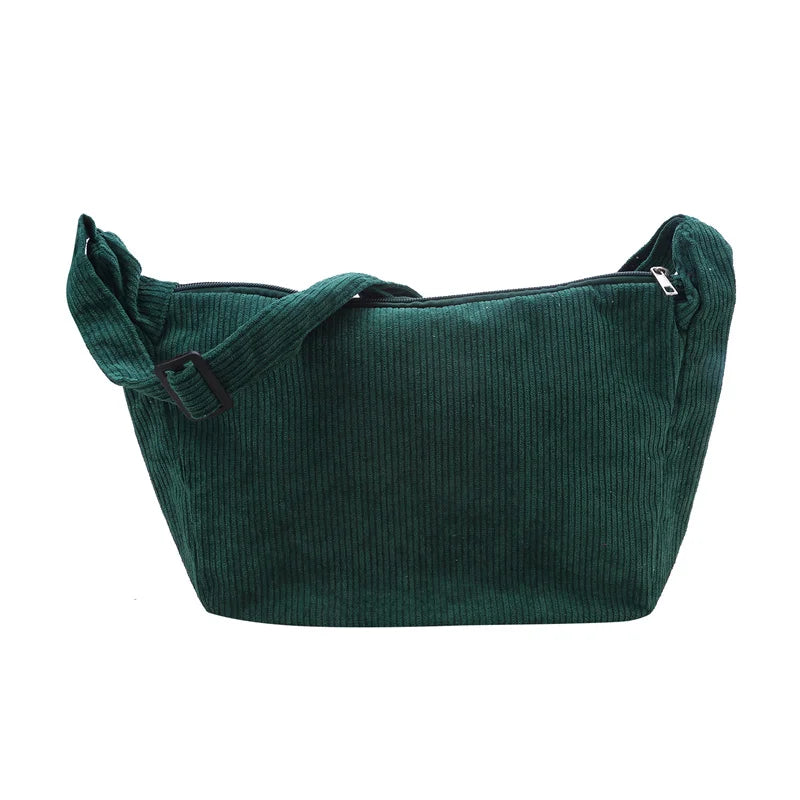 Minimalist Corduroy Crossbody Bag for Women